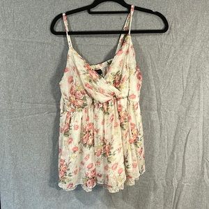 Torrid Floral and Lace Tank